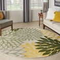 thumbnail image 1 of Nourison Aloha Indoor/Outdoor Green Multicolor 7'10" x Round Area Rug (8 Round), 1 of 9