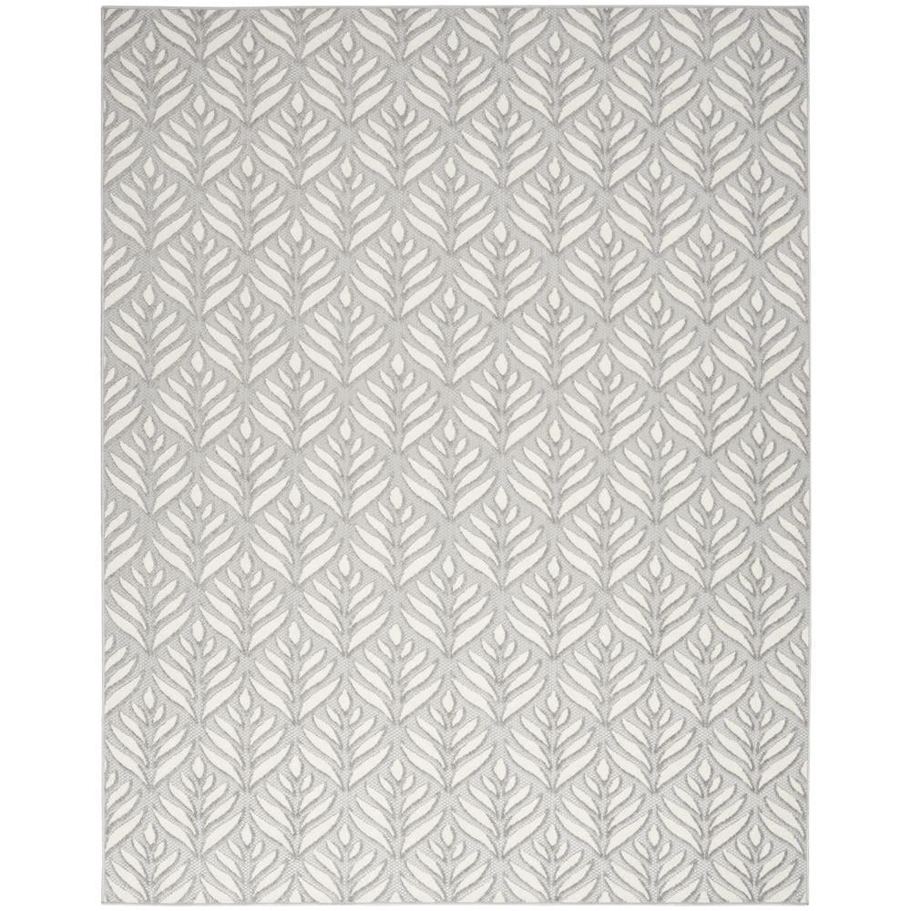 Nourison Aloha Indoor/Outdoor Grey 6' x 9' Area Rug, (6x9)