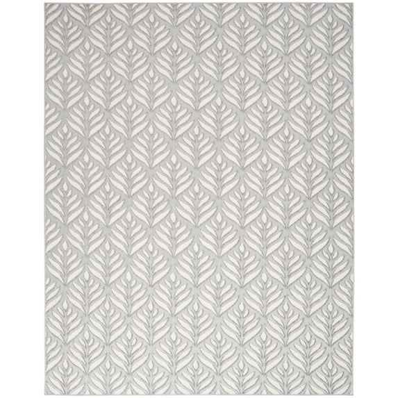 Nourison Aloha Indoor/Outdoor Grey 6' x 9' Area Rug, (6x9)