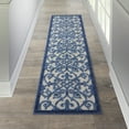 thumbnail image 1 of Nourison Aloha Indoor/Outdoor Grey/Blue 2'3" x  8' Area Rug, (2x8), 1 of 9