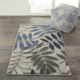 thumbnail image 1 of Nourison Aloha Indoor/Outdoor Grey/Blue 2'8" x 4' Area Rug, (3x4), 1 of 9