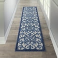 thumbnail image 1 of Nourison Aloha Indoor/Outdoor Grey/Blue 2' x 6' Area Rug, (2x6), 1 of 9