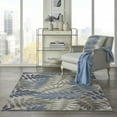 thumbnail image 1 of Nourison Aloha Indoor/Outdoor Grey/Blue 3'6" x 5'6" Area Rug, (4x6), 1 of 9