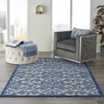 thumbnail image 1 of Nourison Aloha Indoor/Outdoor Grey/Blue 5'3" x 7'5" Area Rug, (5x7), 1 of 11