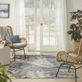 thumbnail image 1 of Nourison Aloha Indoor/Outdoor Grey/Blue 5'3" x 7'5" Area Rug, (5x7), 1 of 11