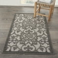 thumbnail image 1 of Nourison Aloha Indoor/Outdoor Grey/Charcoal 2'8" x 4' Area Rug, (3x4), 1 of 9