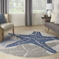 thumbnail image 1 of Nourison Aloha Indoor/Outdoor Grey/Multi 5'3" x round Area Rug (5 Round), 1 of 9