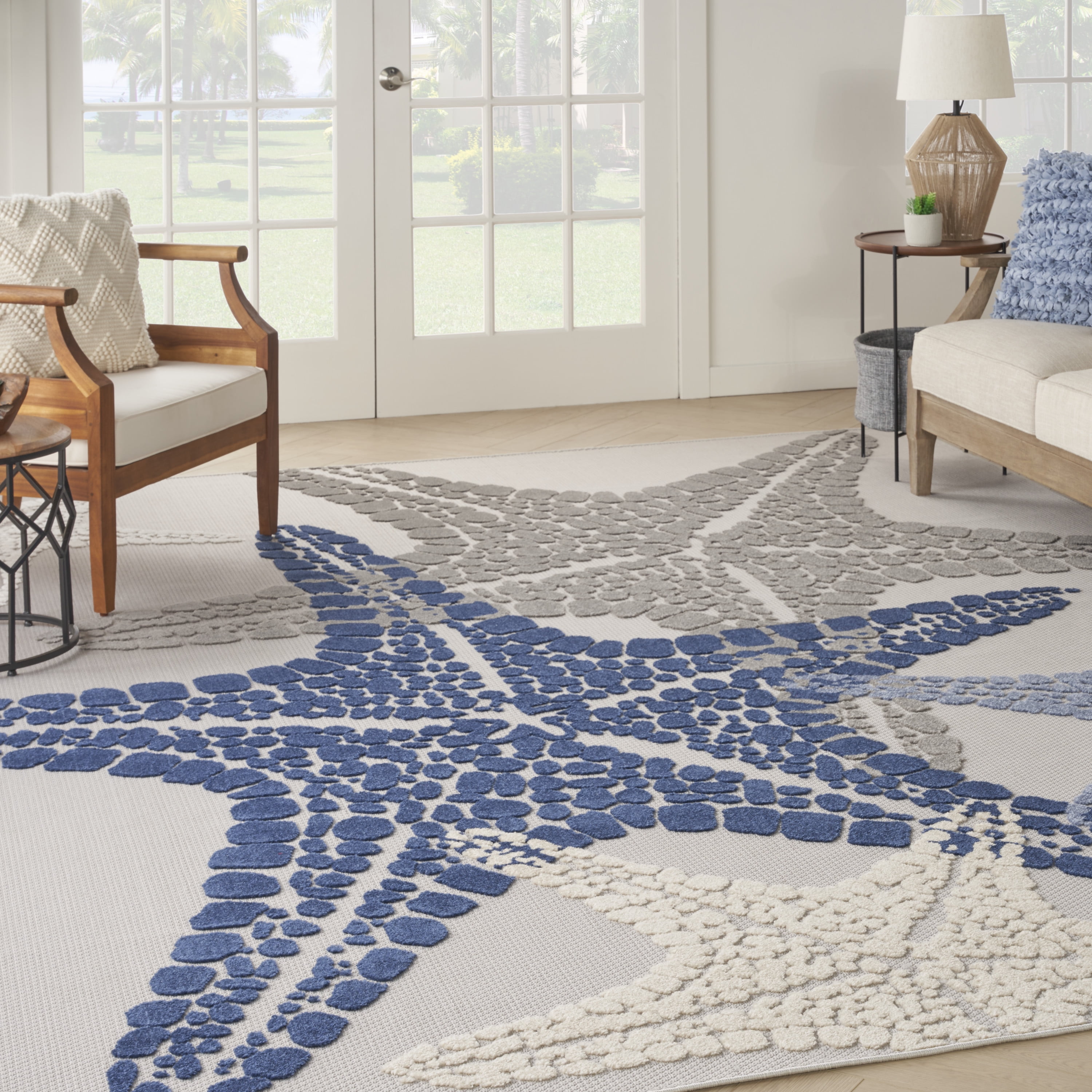 Nourison Aloha Indoor/Outdoor Grey/Multi 7'10