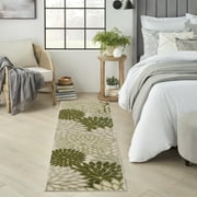 Nourison Aloha Indoor/Outdoor Ivory Green 2' x 6' Area Rug (2x6)