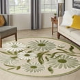 thumbnail image 1 of Nourison Aloha Indoor/Outdoor Ivory Green 5'3" x Round Area Rug (5 Round), 1 of 9