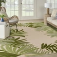 thumbnail image 1 of Nourison Aloha Indoor/Outdoor Ivory Green 7'10" x 10'6" Area Rug (8x11), 1 of 9