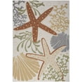 thumbnail image 1 of Nourison Aloha Indoor/Outdoor Ivory Multicolor 3'6" x 5'6" Area Rug (4x6), 1 of 10