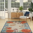 thumbnail image 1 of Nourison Aloha Indoor Outdoor Ivory Multicolor 3'6" x 5'6" Area Rug, Easy Cleaning, Non Shedding, Bed Room, Living Room, Dining Room, Kitchen (4x6), 1 of 9