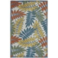 thumbnail image 1 of Nourison Aloha Indoor/Outdoor Ivory Multicolor 3' x 5' Area Rug (3x5), 1 of 8