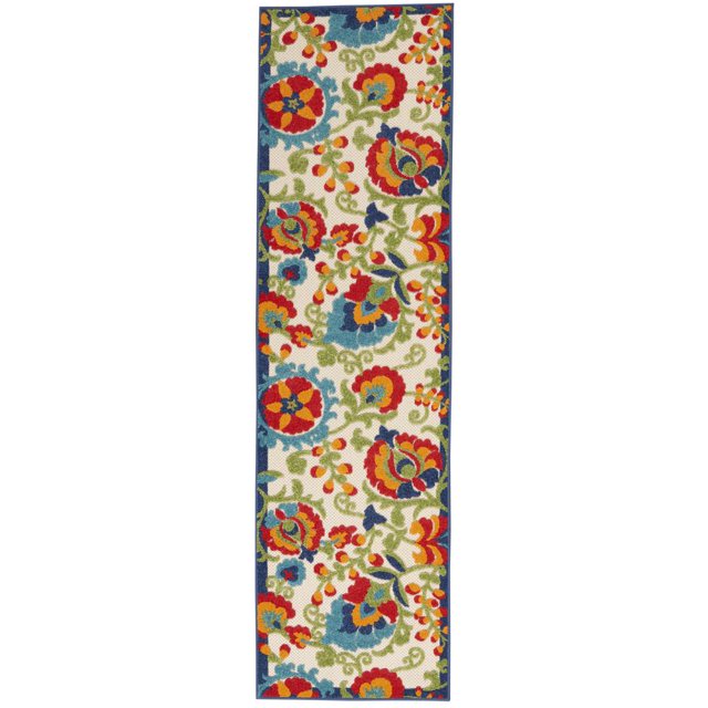 Nourison Aloha Indoor/Outdoor Multicolor 2' x 6' Area Rug, (2x6 ...