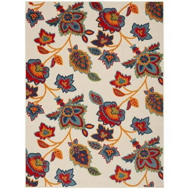 Nourison Aloha Indoor/Outdoor Multicolor 3'6" x 5'6" Area Rug, (4x6)