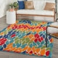 Nourison Aloha Indoor/Outdoor Multicolor 5'3" x 7' Area Rug, (5x7)