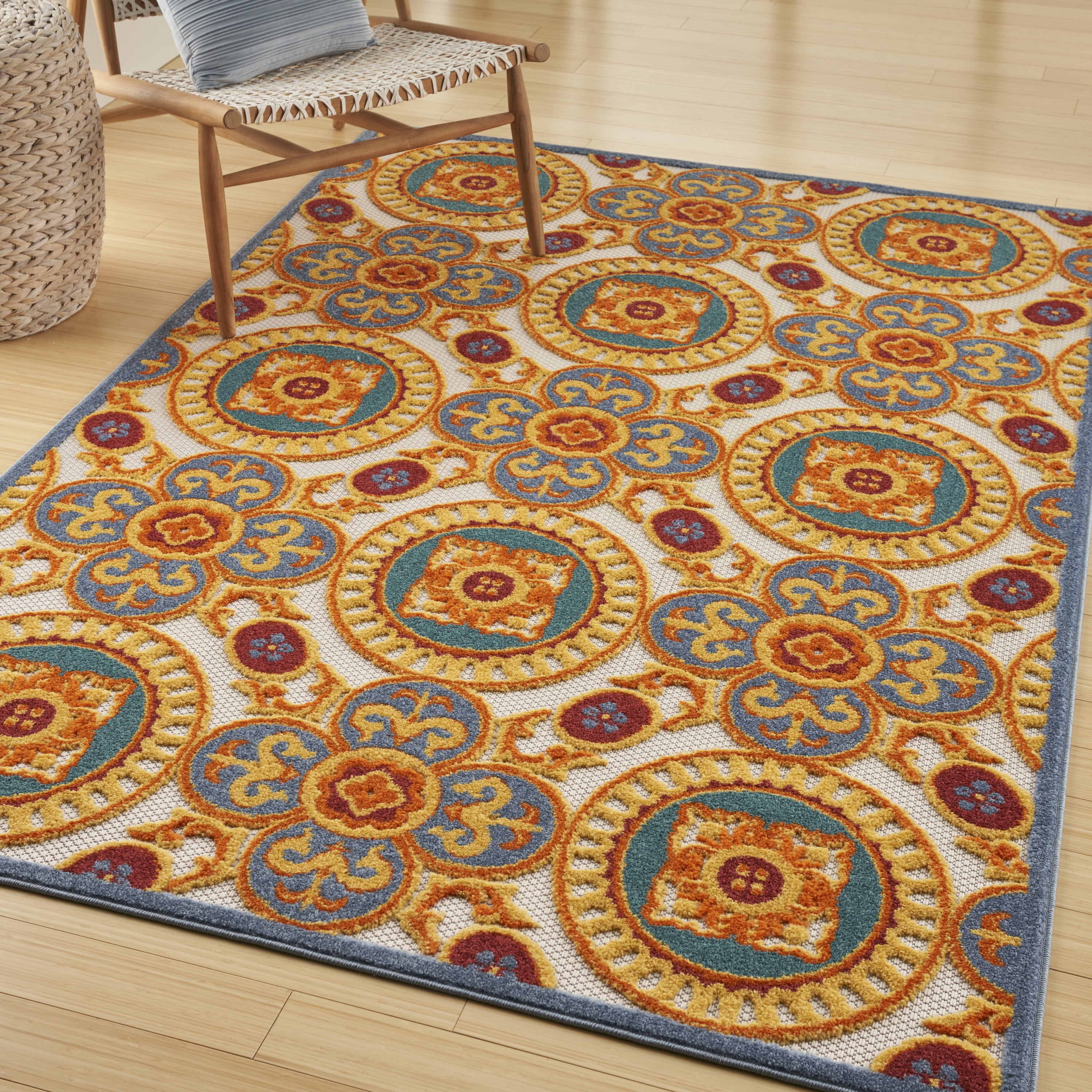 Neon 6x9 Rug Nourison Aloha Indoor/Outdoor Multicolor 6' x 9' Area Rug, (6x9 ...