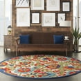 thumbnail image 1 of Nourison Aloha Indoor/Outdoor Multicolor 7'10" x round Area Rug, (8 Round), 1 of 12