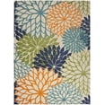 thumbnail image 1 of Nourison Aloha Floral 9' x 12' Multicolor Tropical Indoor/Outdoor Area Rug, 1 of 14