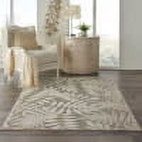 Reversible Natural Synthetic 10' x 14' Easy-Care Area Rug