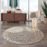 Nourison Aloha Indoor/Outdoor Natural 4' x round Area Rug, (4 Round)