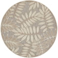 thumbnail image 1 of Nourison Aloha Indoor/Outdoor Natural 5'3" x ROUND Area Rug, (5 Round), 1 of 10