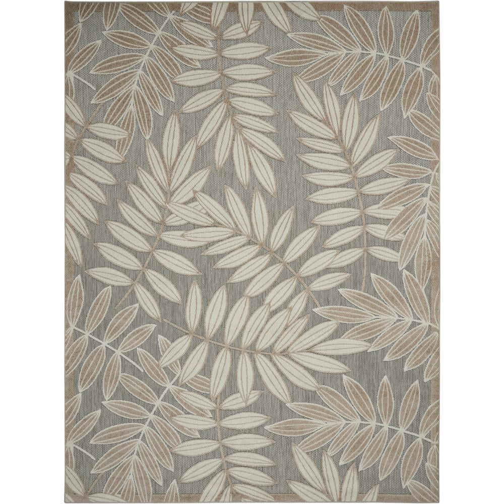 Natural 7' x 10' Flat Woven Stain-Resistant Indoor/Outdoor Area Rug