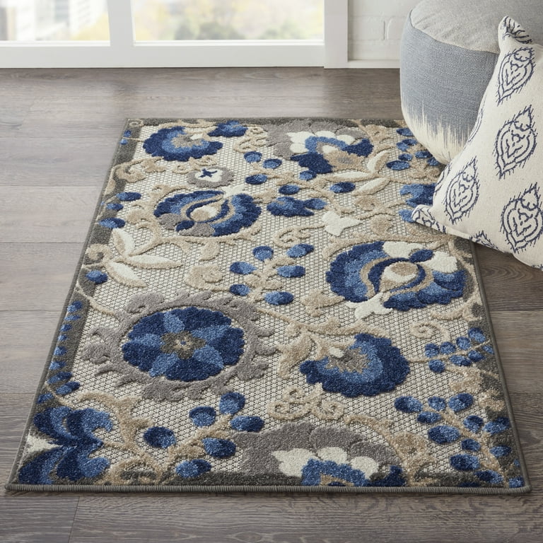Alloha Blue In/out 3x4 Area Rug, Outdoor - Rugs