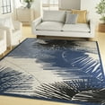 thumbnail image 1 of Nourison Aloha Indoor/Outdoor Navy 5'3" x 7'3" Area Rug (5x7), 1 of 9