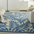 thumbnail image 1 of Nourison Aloha Indoor/Outdoor Navy 6' x 9' Area Rug, (6x9), 1 of 9