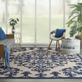 thumbnail image 1 of Nourison Aloha Indoor/Outdoor Navy 7'10" x 10'6" Area Rug, (8x11), 1 of 9