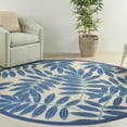 thumbnail image 1 of Nourison Aloha Indoor/Outdoor Navy 7'10" x ROUND Area Rug, (8 Round), 1 of 9