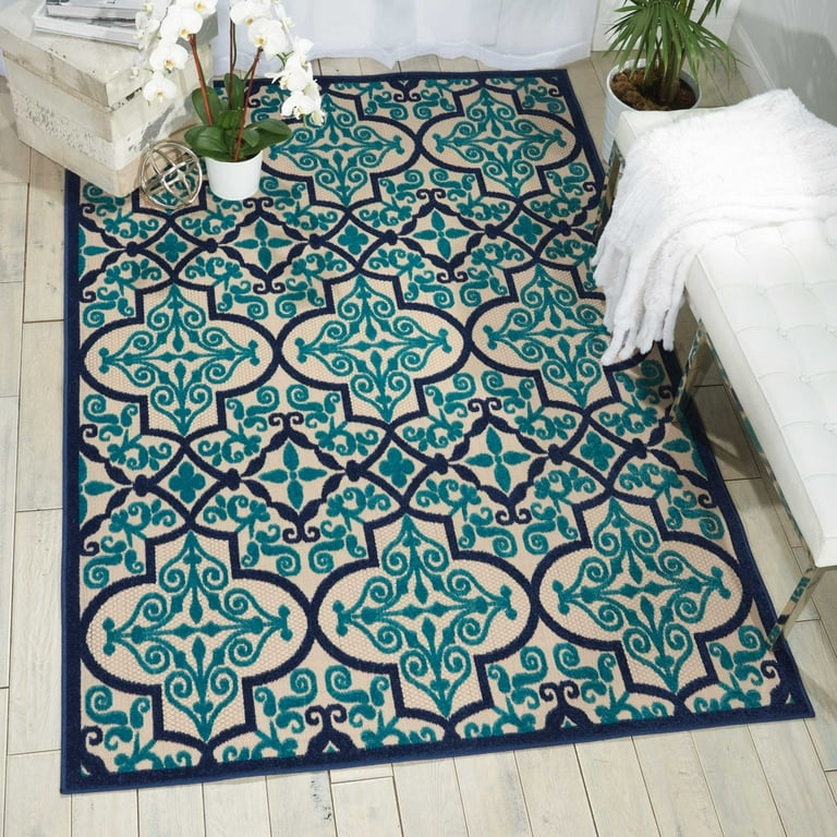 3'X4' Grey Denim Machine Woven Uv Treated Bordered Indoor Outdoor Accent Rug 3'X4' Grey Denim Machine Woven Uv Treated Bordered Indoor Outdoor Accent Rug