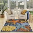 thumbnail image 1 of Nourison Aloha Indoor/Outdoor Navy Multicolor 5'3" x 7'5" Area Rug (5x7), 1 of 10
