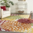 thumbnail image 1 of Nourison Aloha Indoor/Outdoor Red Multi Colored 7'10" x 10'6" Area Rug, (8x11), 1 of 9