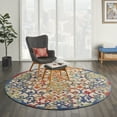 thumbnail image 1 of Nourison Aloha Indoor/Outdoor Transitional French Country Multicolor 7'10" x ROUND Area Rug, (8' Round), 1 of 10