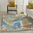 thumbnail image 1 of Nourison Aloha Indoor/Outdoor Tropical Botanical Ivory/Multi 3'6" x 5'6" Area Rug, (4' x 6'), 1 of 9