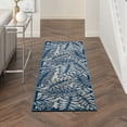 thumbnail image 1 of Nourison Aloha Indoor/Outdoor Tropical Botanical Ivory/Navy 2' x 6' Area Rug, (2' x 6'), 1 of 8