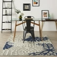 thumbnail image 1 of Nourison Aloha Indoor/Outdoor Tropical Floral Ivory/Navy 6' x 9' Area Rug, (6' x 9'), 1 of 10