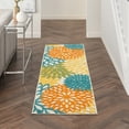 thumbnail image 1 of Nourison Aloha Indoor/Outdoor Tropical Floral Turquoise Multicolor 2'3" x 8' Area Rug, (8' Runner), 1 of 8