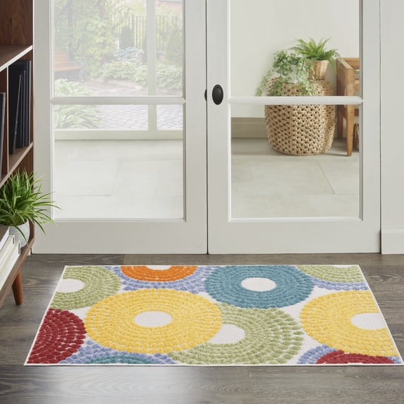 Nourison Aloha Indoor/Outdoor Multicolor 2'8" x 4' Area Rug (2x4)