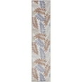 thumbnail image 1 of Nourison Aloha Outdoor Blue Mocha 2'3" x 8' Area Rug (2x8), 1 of 8