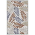 thumbnail image 1 of Nourison Aloha Outdoor Blue Mocha 2'8" x 4' Area Rug (3x4), 1 of 8