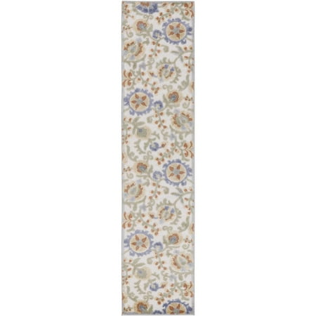 Nourison Aloha Outdoor Ivory Blue 2' x 6' Area Rug (2x6) price history on PriceWatchPro