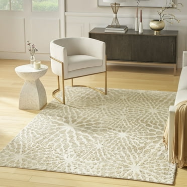 Nourison Ambiance 3'11" x 5'11" Ivory Gold Modern Indoor Rug