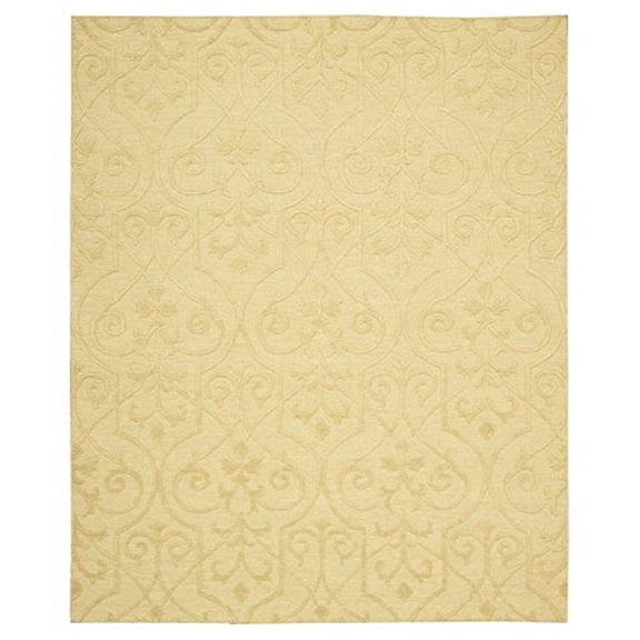 Nourison  Ambrose AMB02 Hand-knotted Area Rug Gold 7'9" x 9'9" 8' x 10' Ivory Hand-Woven
