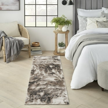 Nourison American Manor 2'2" x 7'6" Ivory Mocha Modern Indoor Rug