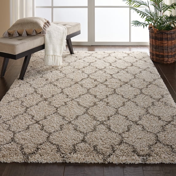 Nourison Amore Moroccan Cream 5'3" x 7'5" Area Rug, (5x7)
