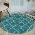 thumbnail image 1 of Nourison Amore Shag Aqua 3'11" x ROUND Area Rug, (4 Round), 1 of 7